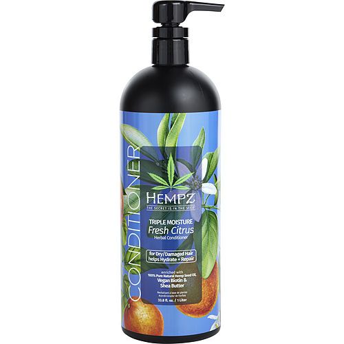 HEMPZ by Hempz TRIPLE MOISTURE FRESH CITRUS HERBAL CONDITIONER FOR DRY/DAMAGED HAIR 33.8 OZ EasyOptionXY LLC
