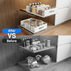 2 Pack Pull Out Cabinet Organizer, Slide Out Cabinet Drawers Peel and Stick Pull Out Drawers Heavy Duty Pull Out Shelf for Kitchen, Cupboard, Pantry, Bathroom EasyOptionXY LLC