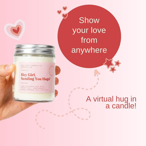 Hug in A Jar Candles Gifts for Women Thinking of You Gift Candles Sweet Fig Grapefruit 13 oz Long Lasting 60 80 Hour Burn Aromatherapy with Gift Box Mother's Day Gifts EasyOptionXY LLC