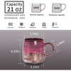 Large Ceramic Coffee Mug, 21 Oz, Gilt Pink Big Tea Cup for Office and Home, Dishwasher and Microwave Safe… EasyOptionXY LLC