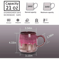 Large Ceramic Coffee Mug, 21 Oz, Gilt Pink Big Tea Cup for Office and Home, Dishwasher and Microwave Safe… EasyOptionXY LLC