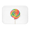 Lollipop Sweetness of Life in White Message Bath Mat EasyOptionXY LLC
