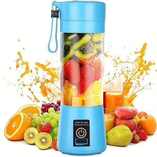 1pc Portable 6 Blades In 3D Juicer Cup, Updated Version Rechargeable Juice Blender Secure Switch Electric Fruit Mixer For Superb Mixing, USB Rechargeable EasyOptionXY LLC
