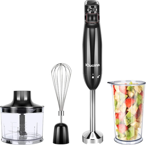 iCucina 4-in-1 Variable Speed Immersion Hand Blender EasyOptionXY LLC