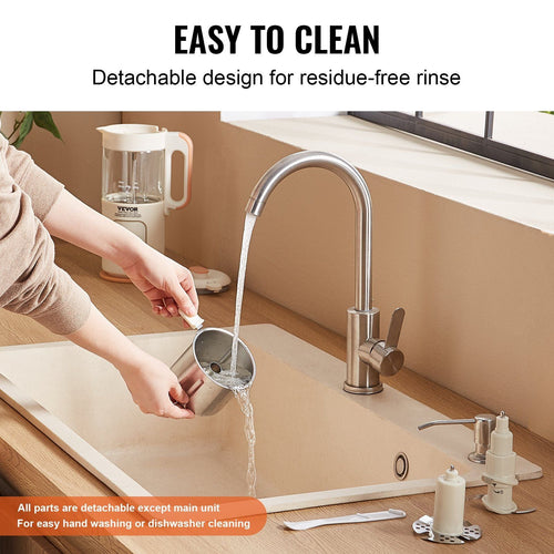 VEVOR Baby Food Maker, 500W Baby Food Processor with 300 ml Glass Bowl, SUS304 Stainless Steel 4-Blade Baby Food Puree Blender Steamer Grinder for Food, Fruit, Vegetable, Meat EasyOptionXY LLC