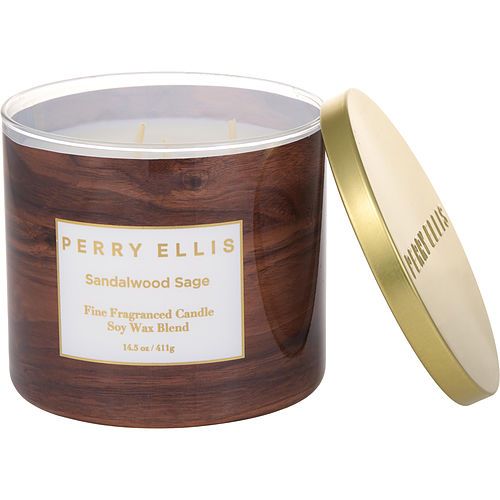 PERRY ELLIS SANDALWOOD SAGE by Perry Ellis SCENTED CANDLE 14.5 OZ EasyOptionXY LLC