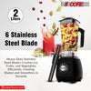 5 Core 2L Professional Countertop Blender For Kitchen 68 Oz 2000W High Speed BPA Free 6 Titanium Blade Smoothie Blender Electric For Soup Shake Juice Multi-Speed Manual JB 2000 M EasyOptionXY LLC