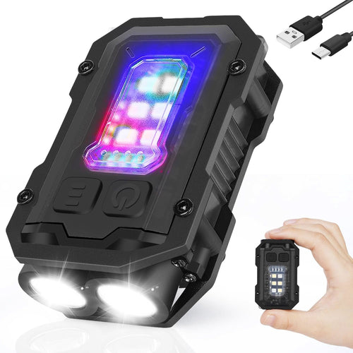 Mini Pocket Keychain Flashlight EDC Flashlight LED COB Portable Clip on Flashlight Waterproof Mini Powerful Flashlight with Magnet 8 Modes for Repairing Emergency EasyOptionXY LLC