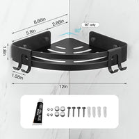 Shower Corner Shelf Caddy 2 Pack shower Organizer Corner No Drill Shower Storage Rust Proof Bathroom Corner Wall Shelf shampoo holder Silver EasyOptionXY LLC