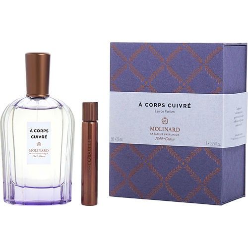 MOLINARD A CORPS CUIVRE by Molinard EAU DE PARFUM SPRAY 3 OZ & EAU DE PARFUM ROLL-ON 0.25 OZ MINI EasyOptionXY LLC