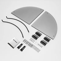 Glass Corner Shelf for Bathroom Corner Shower Shelf Black Tempered Glass Shelf with Rail Bathroom Corner Organizer Bathroom Shelves Wall Mounted EasyOptionXY LLC