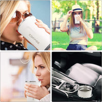 12 oz Stainless Steel Vacuum Insulated Tumbler - Coffee Travel Mug Spill Proof with Lid - T hermos Cup for Keep Hot/Ice Coffee; Tea and Beer EasyOptionXY LLC