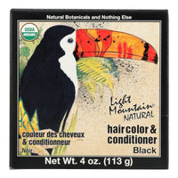 Light Mountain Hair Color/conditioner - Organic - Black - 4 Oz EasyOptionXY LLC