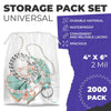 Clear Drawstring Bag, 4 x 6 Inches. Pack of 2000 Clear Plastic Drawstring Bags. 2 Mil Drawstring Clear Plastic Bags. Waterproof Clear Plastic Bags Drawstring for Cosmetics, Toiletries EasyOptionXY LLC