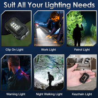 Mini Pocket Keychain Flashlight EDC Flashlight LED COB Portable Clip on Flashlight Waterproof Mini Powerful Flashlight with Magnet 8 Modes for Repairing Emergency EasyOptionXY LLC