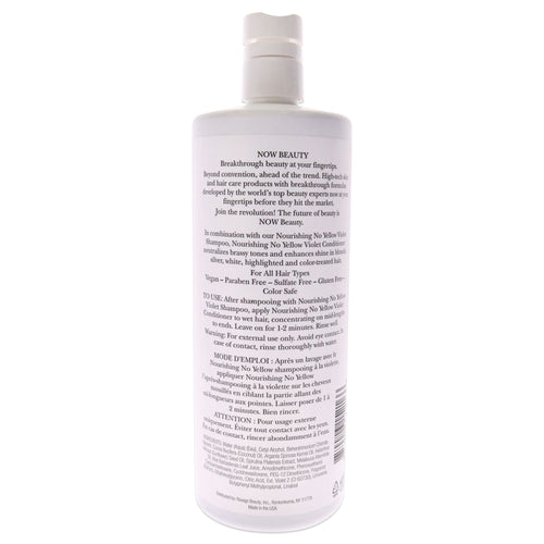 No Yellow Conditioner by Now Beauty for Unisex - 32 oz Conditioner EasyOptionXY LLC