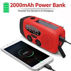 Storm Safe Emergency AM/FM/NOAA Weather Band Radio With Solar Flash Light And Built-in Phone Charger EasyOptionXY LLC