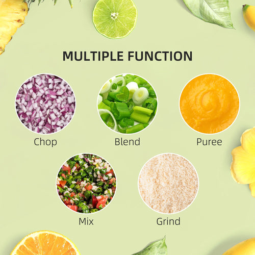 2 in 1 Blender and Food Processor Combo for Chopping, Slicing, Shredding, Mincing and Pureeing for Vegetable, Meat and Nuts, 500W 5-Cup Bowl, 1.5L Blender Jug, 3 Blades and Adjustable Speed EasyOptionXY LLC