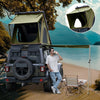 Explorer Plus Rooftop Tent Hardshell with Side Awning, Air Conditioner Outlet with Bracket, Luggage Racks&Replaceable Netting Rain Curtain, Truck Bed Tent for Camping, Pop Up SUV Roof Top Tent EasyOptionXY LLC