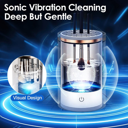 3 In 1 Makeup Brush Blender Cleaner Automatic Makeup Brush Cleaner Machine USB Powered Brush Drying Storage Suitable For All Types of Brushes EasyOptionXY LLC