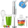 MOOKA FAMILY 5-in-1 Immersion Blender Set, 1100W 12-Speed Hand Stick Blender with 600ml Beaker, 500ml Food Processor, Egg Whisk, Milk Frother, White EasyOptionXY LLC