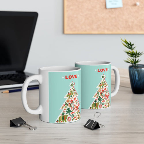 Christmas Tree with Love Ceramic Mug 11oz EasyOptionXY LLC