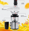 87043565 1100W household centrifugal juicer multi-function electric juicer 2.5L slag cup does not contain BPA fruit and vegetable juice, modern vertical mixing kitchen juicer, secondary mechanical EasyOptionXY LLC