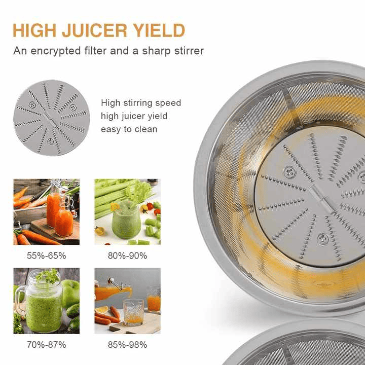 28199470 900W Multi-function electric juicer juice 0.8L, 1.5L slag cup without BPA fruit and vegetable juice, modern vertical mixing kitchen juicer, secondary mechanical EasyOptionXY LLC