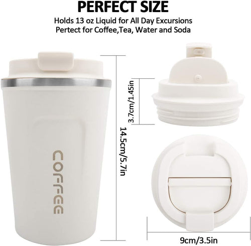 12 oz Stainless Steel Vacuum Insulated Tumbler - Coffee Travel Mug Spill Proof with Lid - T hermos Cup for Keep Hot/Ice Coffee; Tea and Beer EasyOptionXY LLC