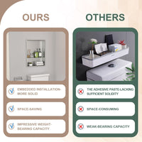 Brushed Stainless Steel Wall Shower  Niche , Double Recessed Shower Shelf for Bathroom EasyOptionXY LLC