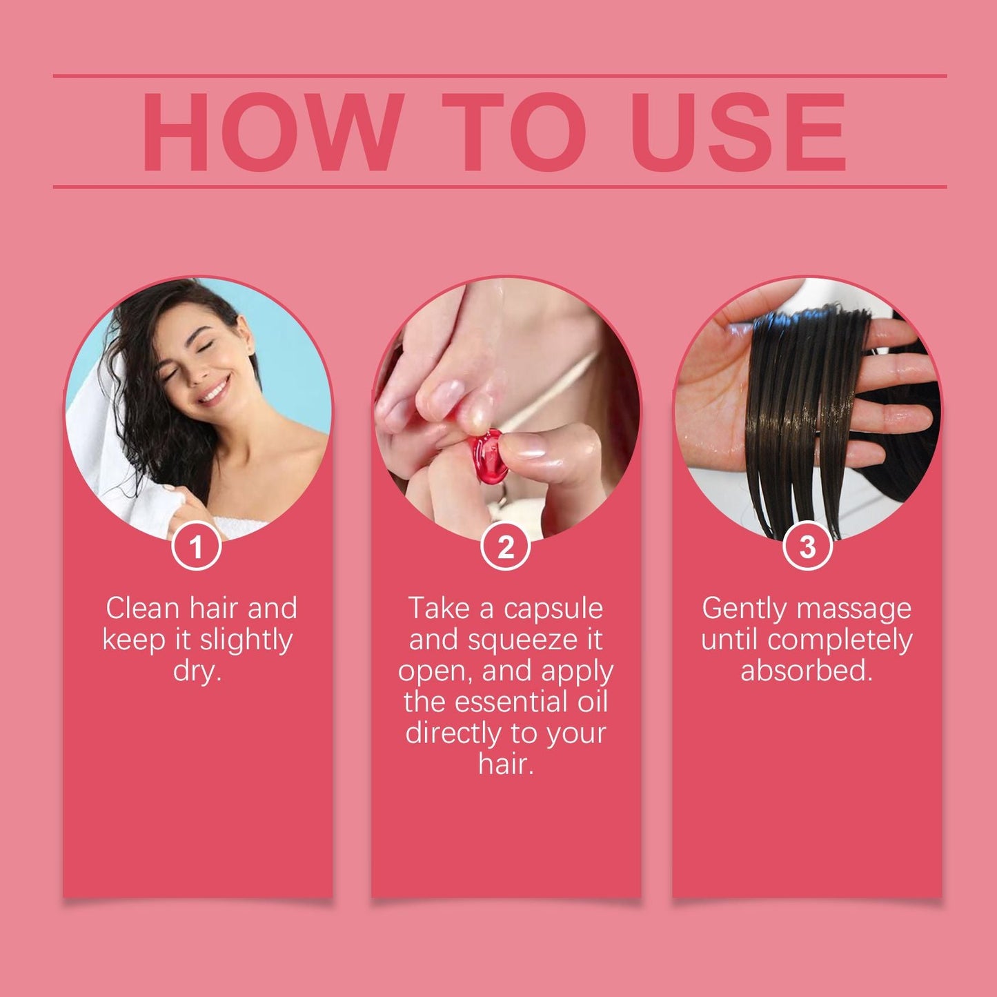EELHOE Hair Essential Oil Care Capsules relieve dry hair, frizzy split ends, soft and smooth care essential oil for hair care EasyOptionXY LLC