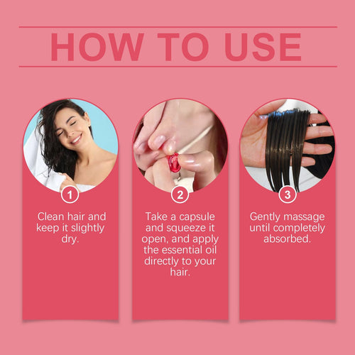 EELHOE Hair Essential Oil Care Capsules relieve dry hair, frizzy split ends, soft and smooth care essential oil for hair care EasyOptionXY LLC