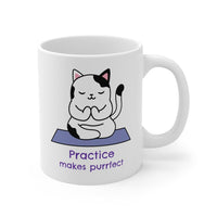 Yoga Theme - Practice Makes Purrfect Mug EasyOptionXY LLC