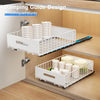 2 Pack Pull Out Cabinet Organizer, Slide Out Cabinet Drawers Peel and Stick Pull Out Drawers Heavy Duty Pull Out Shelf for Kitchen, Cupboard, Pantry, Bathroom EasyOptionXY LLC