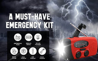 Storm Safe Emergency AM/FM/NOAA Weather Band Radio With Solar Flash Light And Built-in Phone Charger EasyOptionXY LLC