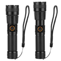 Tactical LED Flashlight Zoomable Rechargeable Search Light Torch EasyOptionXY LLC