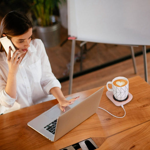 Electric Coffee Mug Warmer for Desk Auto Shut off USB Tea Milk Beverage Cup 3 Temperature Setting EasyOptionXY LLC