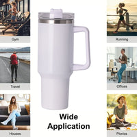 40oz large capacity tumbler With Handle And Straw Lid, Insulated Reusable Stainless Steel Water Bottles Travel Mug Coffee Cup car cup water cup For Men Women Outdoor Camping Driving, gift EasyOptionXY LLC