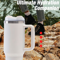 40oz V2 large capacity tumbler,  With Handle And Straw Lid, Insulated Reusable Stainless Steel Water Bottles Travel Mug Coffee Cup car cup water cup For Men Women Outdoor Camping Driving, gift EasyOptionXY LLC