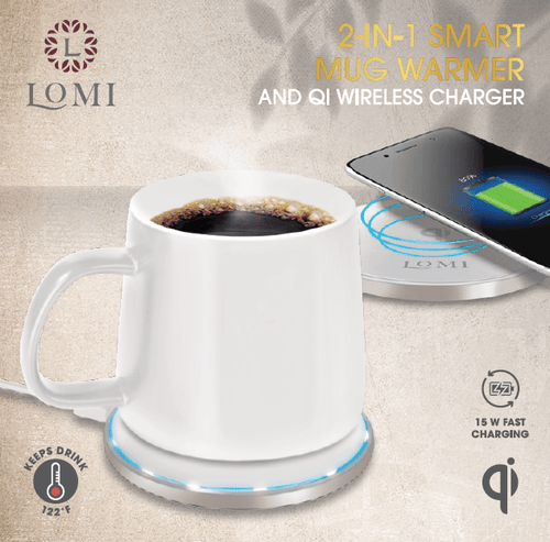 2-In-1 Smart Mug Warmer and QI Wireless Charger EasyOptionXY LLC