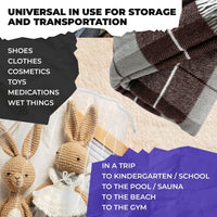 Clear Drawstring Bag, 6 x 10 Inches. Pack of 50 Clear Plastic Drawstring Bags. 2 Mil Drawstring Clear Plastic Bags. Waterproof Clear Plastic Bags Drawstring for Cosmetics, Toiletries EasyOptionXY LLC