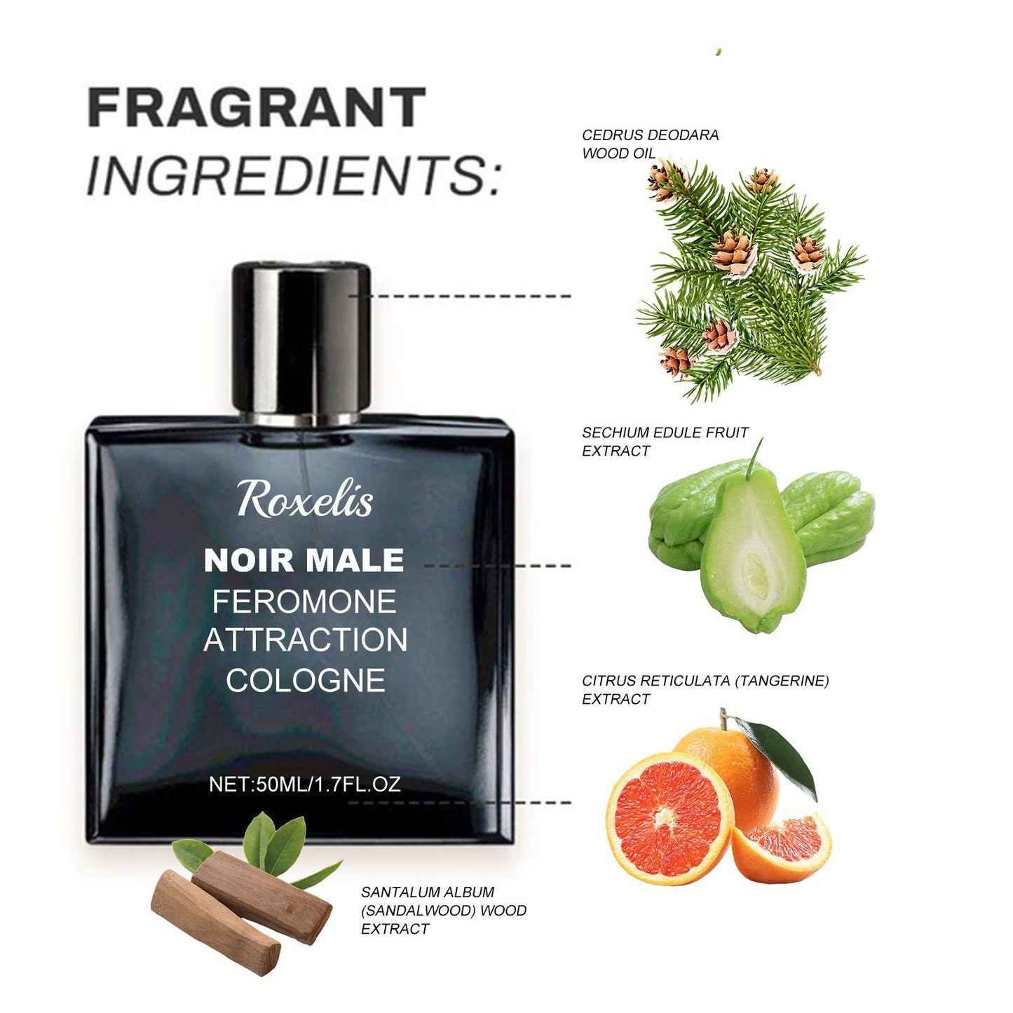 Roxelis Men's Charm Perfume Fragrance refreshing mild not pungent lasting fragrance release charm dating atmosphere perfume EasyOptionXY LLC