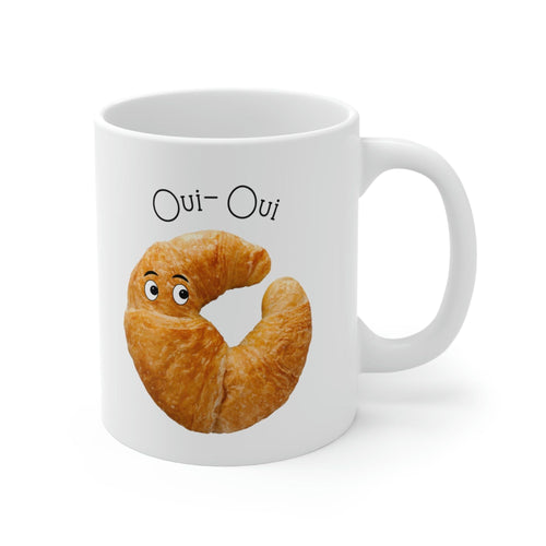 Oui Oui French Croissant Novelty Mug EasyOptionXY LLC