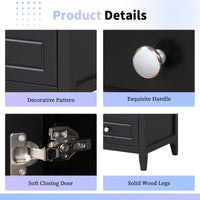 20" Bathroom Vanity with Sink, Bathroom Cabinet with Soft Closing Glass Door, A Drawer EasyOptionXY LLC