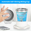 Self Stirring Coffee Mug with Lid Temperature Control Self-Heating Automatic Magnetic Mixing Mug with 3 Heat Settings Auto-Off Function For Coffee Tea Milk Cocoa Stainless Steel EasyOptionXY LLC