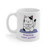 Yoga Theme - Practice Makes Purrfect Mug EasyOptionXY LLC