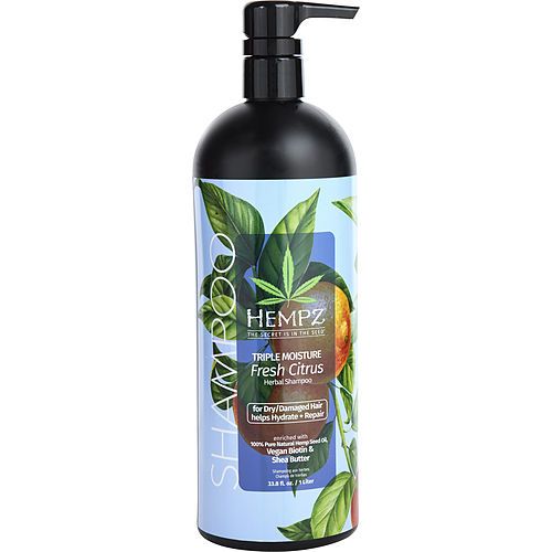 HEMPZ by Hempz TRIPLE MOISTURE FRESH CITRUS HERBAL SHAMPOO FOR DRY/DAMAGED HAIR 33.8 OZ EasyOptionXY LLC