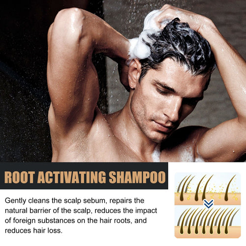 Root Activator Shampoo, Natural Hair Regrowth Shampoos, Unisex Hair Thickening Shampoo, Gently Shampoo For Men & Women, Nourishing Long Lasting Hair Care For Darker & Thicker Hair EasyOptionXY LLC