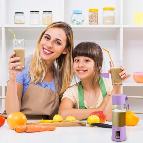 Portable Juicer Blender USB Rechargeable Juicer Cup Fruit Baby Food Mixing Machine with 6 Blades Powerful Motor EasyOptionXY LLC