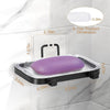 Soap Dish Soap Bar Holder Square Soap Rack Wall Mounted S Bar Shower Bathroom Self with 2 Hooks EasyOptionXY LLC